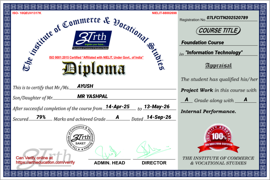 Diploma in Information Technology